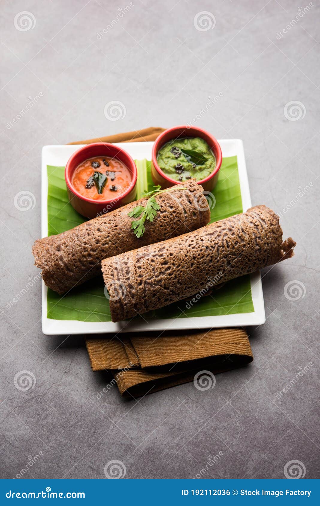 ragi dosaÃÂ made using batter ofÃÂ finger millet is a healthy indian breakfast served with chutney